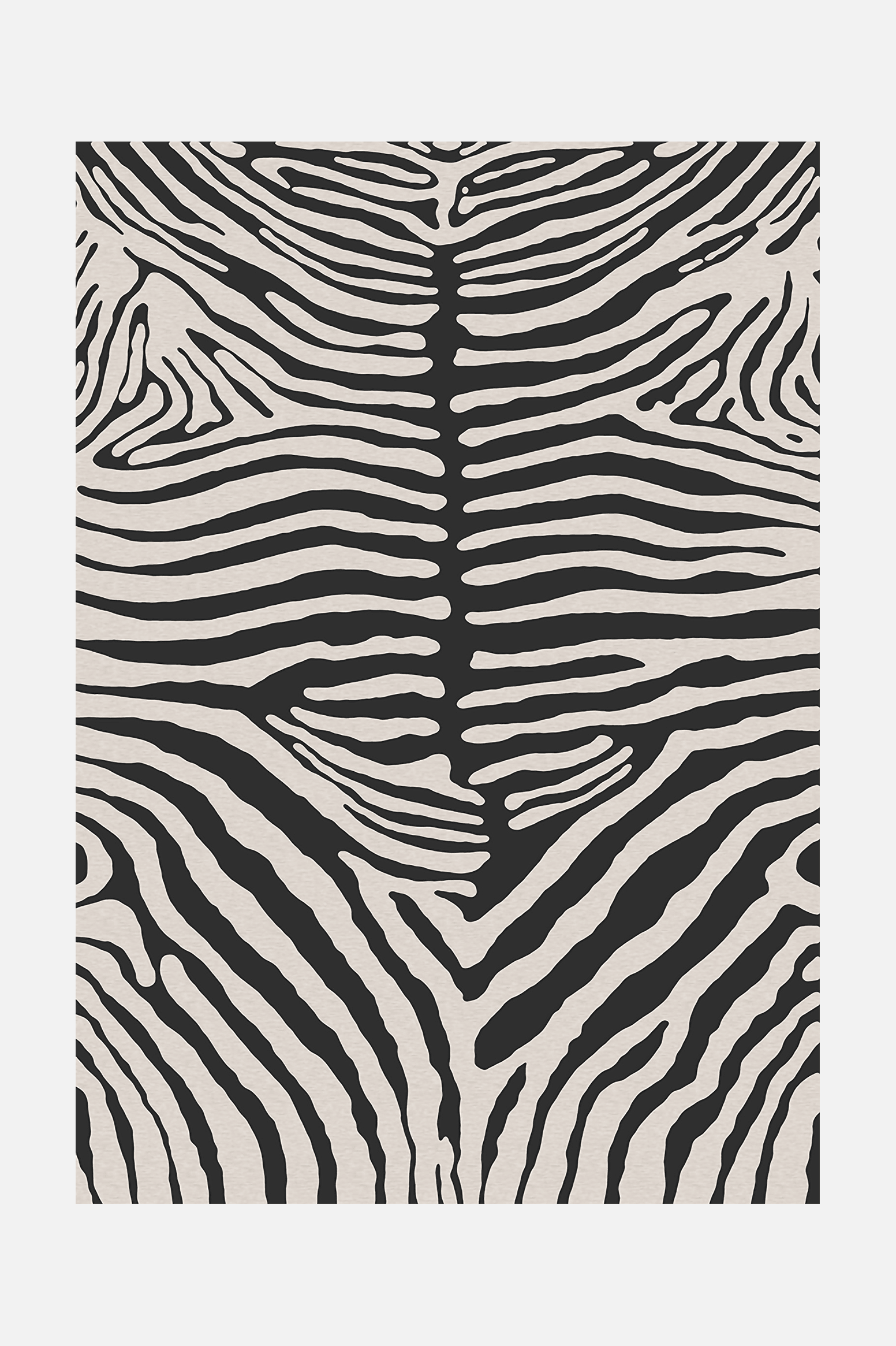 Zebra Stil Schwarz Teppich