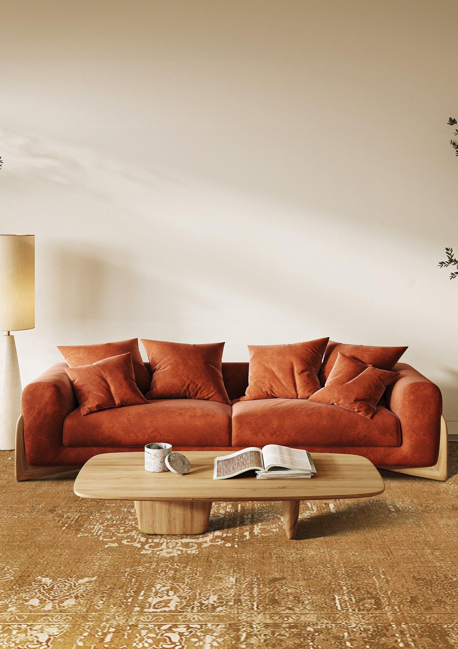 Oud Gold Brown Teppich – Orientalisches Design - PATOUL