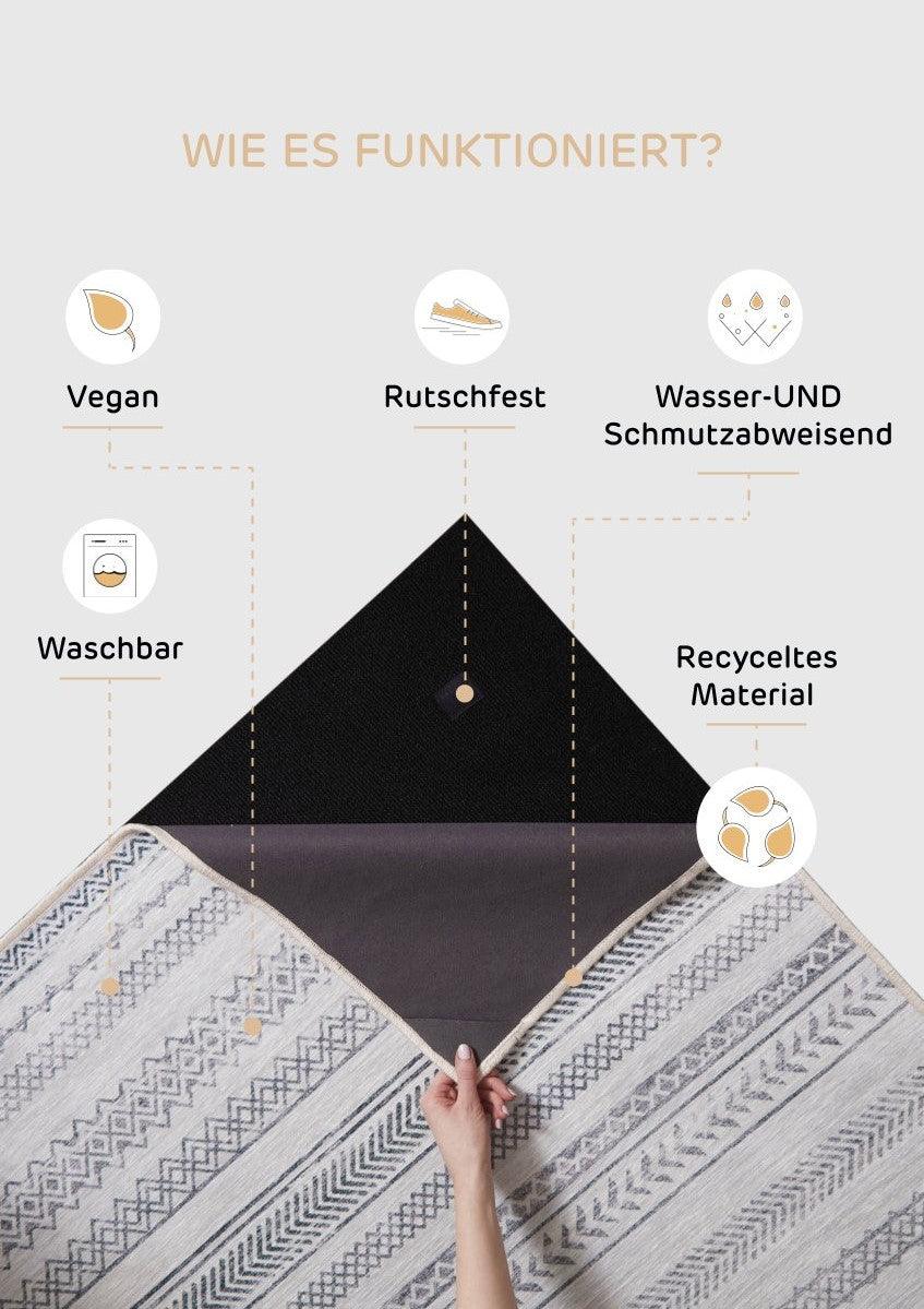  Nables Beige Teppich – Zeitlos, Waschbar & Vegan | PATOUL