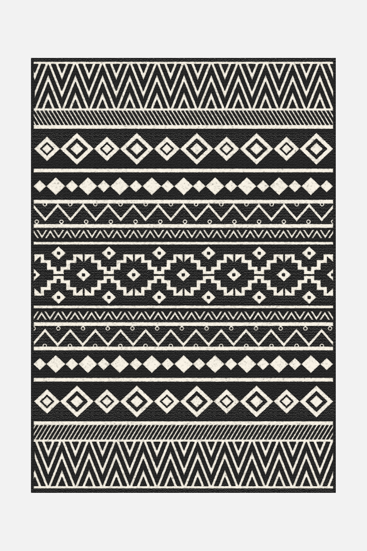 Viva Ikat Teppich  Traditionelles Ikat-Design trifft auf moderne Funktionalität: Waschbar, rutschfest & vegan. Für ein Zuhause mit Persönlichkeit.